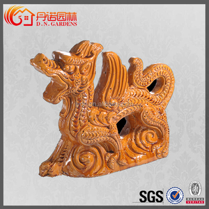 Chinese Dragon Sculpture Decorative Roof Final Ceramic Roof Tiles - Product Image 3