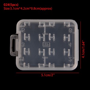 Étui de rangement 8-en-1 pour cartes mémoire, boîtier plastique dur pour cartes mémoire SD/SDHC/TF, protecteur de boîte de magasin - Product Image 5