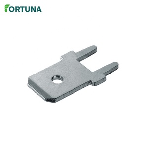Bornes à languette Faston OEM, plaquées étain, contact électrique, soudure PCB, ressort pour applications automobiles, fabriquées en laiton, aluminium, cuivre - Product Image 2
