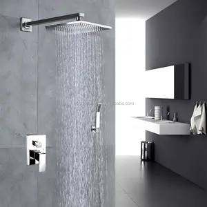 Deckenmontage Badezimmer Luxus Regen Dusche Combo Set Decke Installieren Regendusche Kopf System Chrom Poliert