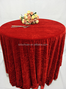 Großhandel Hochzeit Tischdecke Red Velvet Tischdecken Flanell Backed Tischdecke - Product Image 3