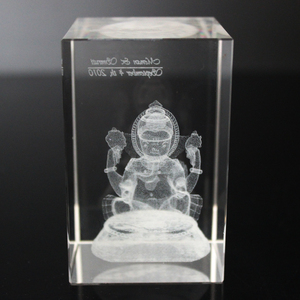 Neuestes Design 3D Laser Crystal Cube Der Buddha in Carving