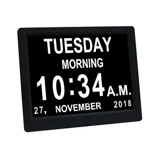 2024 DDC-8006 chine Offres Spéciales 8.7 pouces télécommande murale calendrier numérique jour horloge pour la démence Alzheimer perte de mémoire