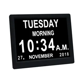 2024 DDC-8006 China hot sales 8.7 inch remote control wall mount Digital Calendar Day Clock For Dementia Alzheimer Memory Loss