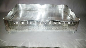 Bandeja rectangular de latón para servir, para decoración de boda/hogar, a la venta - Product Image 2