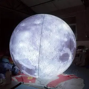 3m Dia Giants inflatable moon balloon/ large LED Lighting inflatable moon decoration for stage event party
