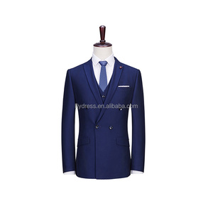 Traje de boda azul real <span class=keywords><strong>para</strong></span> hombre, traje de negocios HD072, 3 uds. (chaqueta + chaleco + Pantalones) - Product Image 6