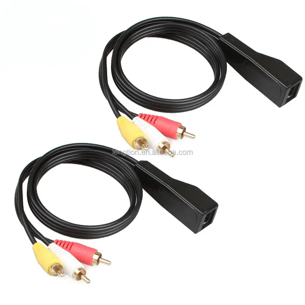 AV 3RCA Ke RJ45 Balun Komponen Video dan Audio Extender Melalui Cat5/6 Hingga 600ft/200M