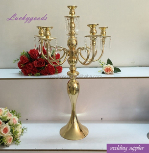 LDJ885 Unique Wedding Table Table Candelabra Candelabra Centerpiece Gold Metal IRON <strong>Candlestick</strong> <strong>Holder</strong> - Product Image 2