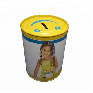 Salvadanaio a Forma di Tamburo Rotondo in Latta con Fessura per Monete per Bambini e <span class=keywords><strong>Risparmio</strong></span> Domestico - Product Image 2