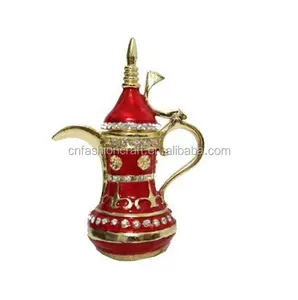 new enamel Red dubai gift teapot metal trinket box for middle east gift