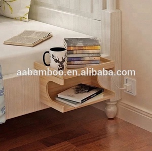 <strong>Bamboo</strong> Double Layer Bunk <strong>Bedside</strong> Shelf / <strong>Table</strong> / Nightstands / Caddy Tray - Product Image 4