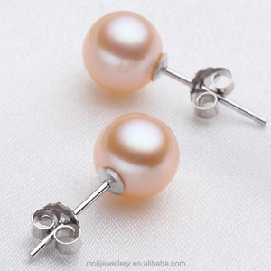 Gioielli di moda classico S925 argento 5-6mm bianco rotondo <span class=keywords><strong>perle</strong></span> <span class=keywords><strong>d</strong></span>'<span class=keywords><strong>acqua</strong></span> <span class=keywords><strong>dolce</strong></span> <span class=keywords><strong>orecchini</strong></span> - Product Image 2