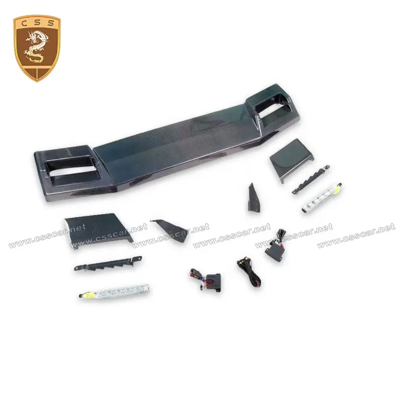 Alerón delantero de techo para coche mercede ben G clase W463 6X6, material de fibra de carbono con luz LED