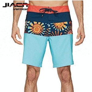 Pantalones cortos de playa elásticos de 4 vías para hombre, personalizados, de tres colores mezclados - Product Image 2