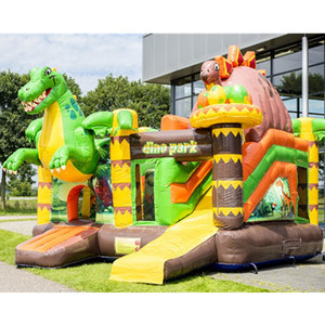 Chất lượng cao khủng long chủ đề lâu đài bouncy với trượt Inflatable nảy lâu đài Inflatable Jumper khủng long Inflatable nhà bị trả lại