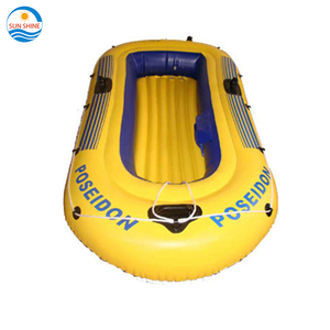 Petit bateau pneumatique en PVC jaune 13x0.9m 2 personnes Durable Écologique Stable Sports nautiques <span class=keywords><strong>de</strong></span> dérive <span class=keywords><strong>Pêche</strong></span> Kayak - Product Image 2