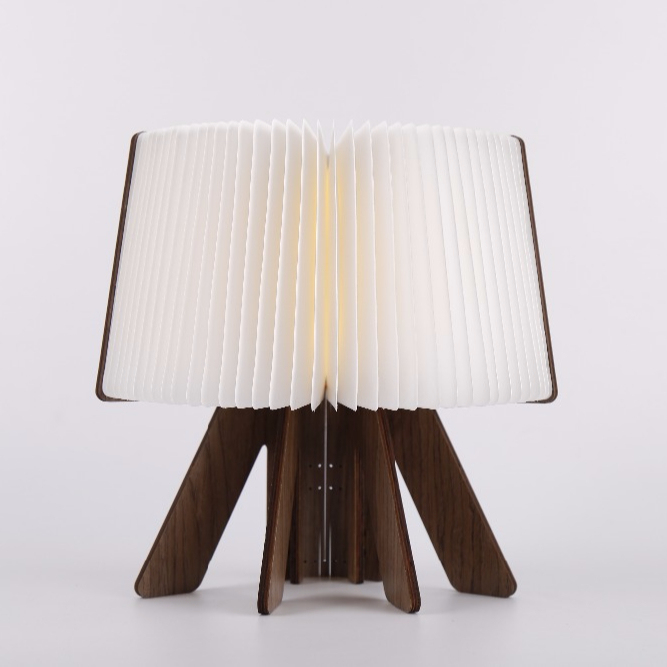 Nouveau design La forme de R Pliant USB Recharge Livre Lumière 2 Couleurs Led Lampe De Table De Bureau