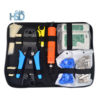 Juego de Herramientas Profesional para Ingenieros, Mejor Precio, Probador de Cables de Red Básico, Bolsa de Administrador, 10 en 1, Kits de Herramientas de Crimpado, Herramientas Manuales