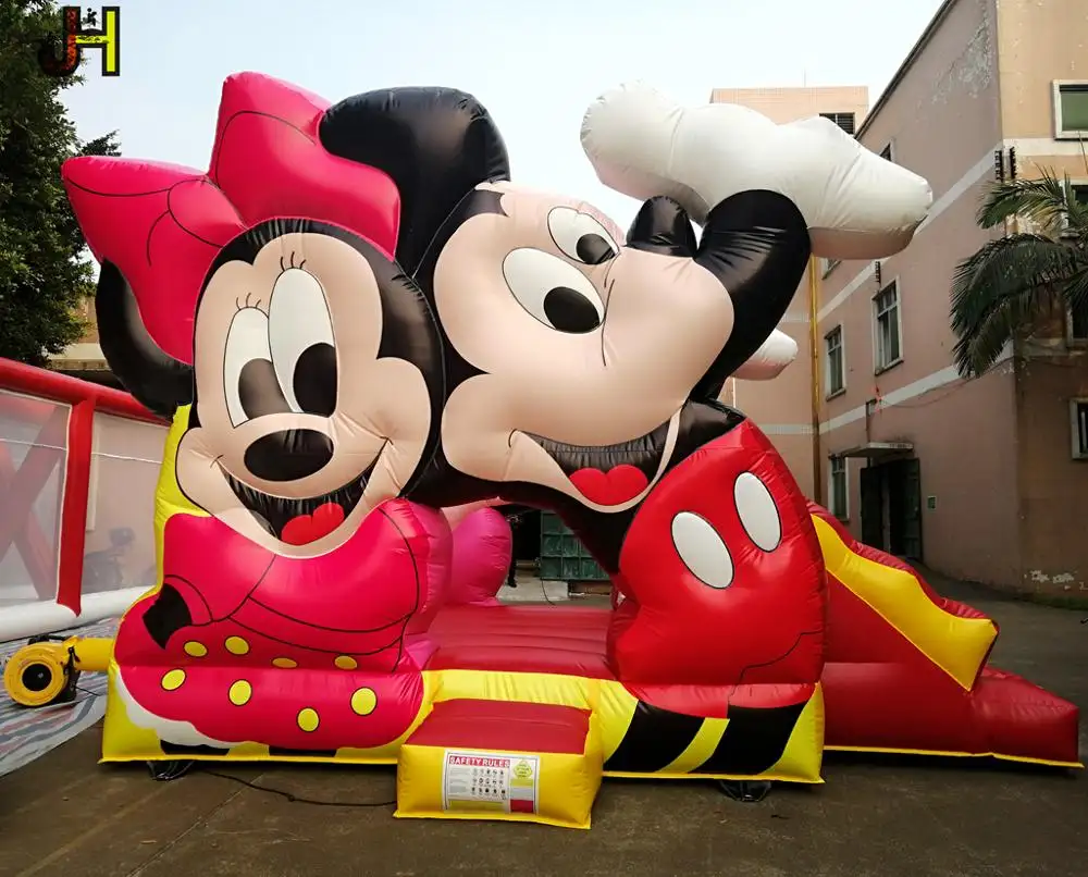 Gonfiabile Mickey Minnie Mouse Castello gonfiabile Parco Giochi Con Scivolo Per I Bambini
