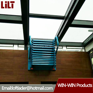 Thiết kế hiện đại loại tường gấp bước gác mái Thang Kính thiên văn nhôm và thép cho không gian nhỏ cho không gian nhỏ - Product Image 3