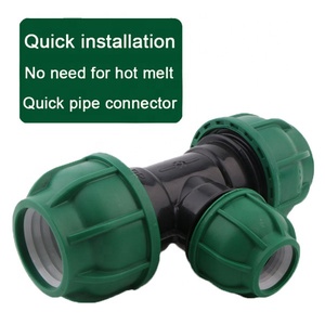 Accessoires de connecteur de té rapide d'eau en plastique HDPE pp à l'extérieur du manchon de fil directement raccord coudé en <span class=keywords><strong>pvc</strong></span>
