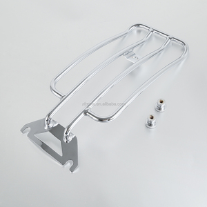 TCMT Chrome/Noir Siège Solo <span class=keywords><strong>Porte</strong></span>-Bagages PourHarley-Davidson 1997-2022 FLHTC Road King Touring XF2906A15 - Product Image 3