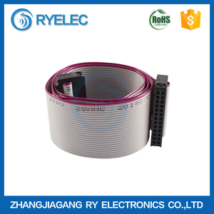 Trasporto veloce <span class=keywords><strong>2</strong></span>*13 pin nero femmina con grigio e rosa bordo piatto IDC ribbon cable assembly - Product Image 1