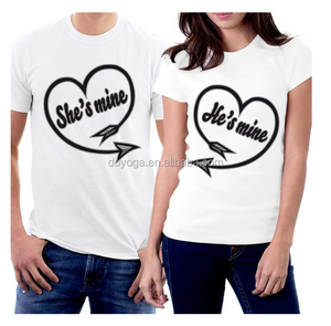 Tùy Chỉnh Bán Buôn Thời Trang Tình Yêu Thiết Kế Dễ Thương Couple T Áo Sơ Mi - Product Image 3