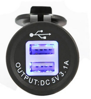 Double prise de chargeur USB 12v 3.1A avec led