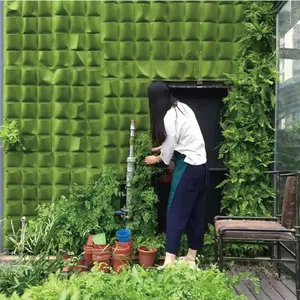 Più profondo e Più Grande 9 Tasca Appeso A Parete Fioriera Feltro Vertical Garden Crescere Borse