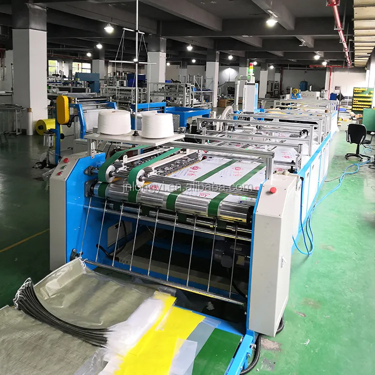 Wholesale price pp polythene bag making machine PE film liner inserting cutting sewing line for woven bag