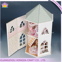 Kit de bricolage maison de poupée en bois et tissu pour enfants, miniatures faites maison de la librairie Chain, maisons miniatures en bois personnalisées
