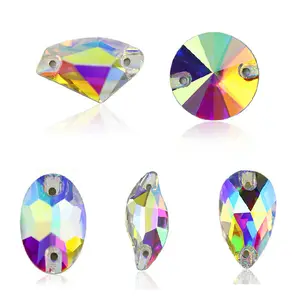 All types of k9 material rhinestone beads with hole high quality glass stones garment accessories