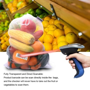 12 Cái <span class=keywords><strong>Eco</strong></span> Thân Thiện Với Rau Túi Tái Sử Dụng Polyester Lưới Dây Rút Trái Cây Mua Sắm Túi Cho Rau - Product Image 6