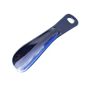 Blue metal 12cm mini short shoe horn