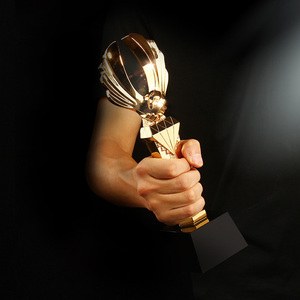 Metal de encargo Copa ala resina partido <span class=keywords><strong>premios</strong></span> negocio trofeo de cristal - Product Image 3