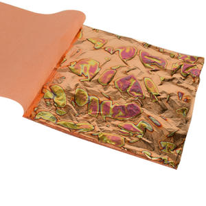 Kertas Dinding Dekorasi Rumah Warna-warni Kertas Foil Daun Tembaga Beraneka Ragam Kertas Daun Emas Imitasi 14X14 Cm 25 Buah Per Buku - Product Image 3