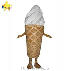 Funtoys CE Promotionnel De Crème Glacée Cône Costume de Mascotte Adulte