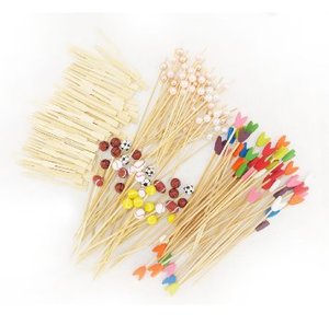 Articles de fête de Couleur Bambou Brochettes avec Noeud/Anneau/Coeur Piques - Product Image 4