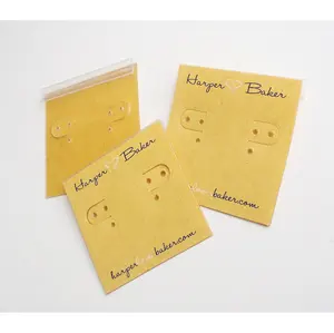 Transparent PVC earring card with Printed kraft paper