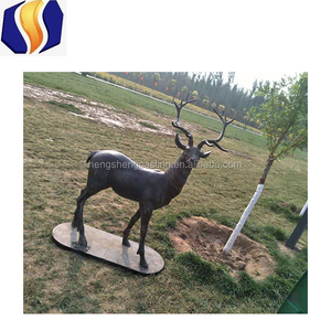 Patung besi cor taman dekorasi patung anjing luar ruangan - Product Image 2