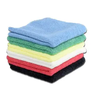 10 PAQUETE DE Libre de pelusa paños de limpieza de microfibra con etiqueta privada para el pulido de lavado de belleza
