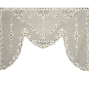 Battenburg dentelle cantonnières lacey rideaux de draperie de dentelle