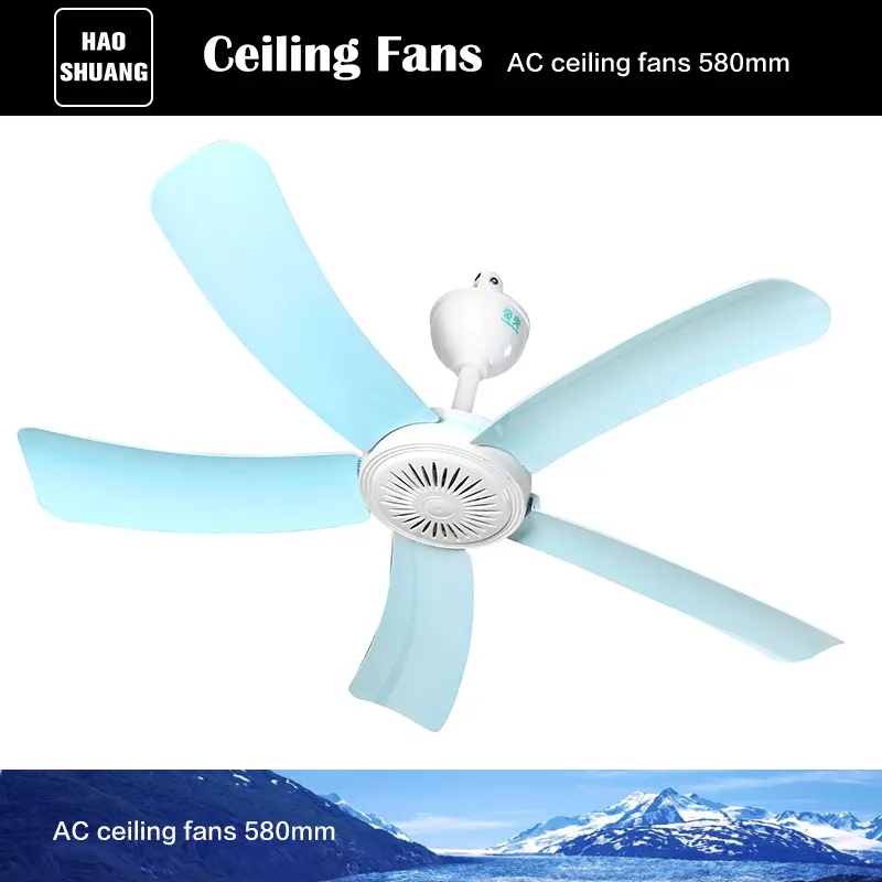 580mm 24inch power saving best brand small plastic ceiling fans for home