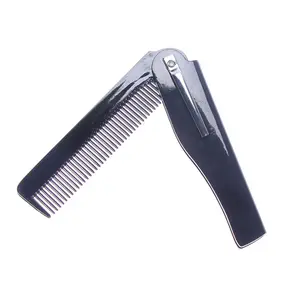 1 Pcs Mens Womens Beauty Handmade Folding Pocket Clip Hair Moustache Beard Comb Free Shipping