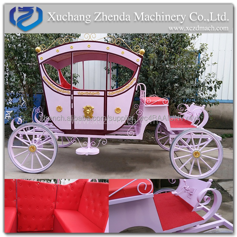 Élégant Rose Royal Calèche/De Luxe Rose De Mariage Calèche pour vente