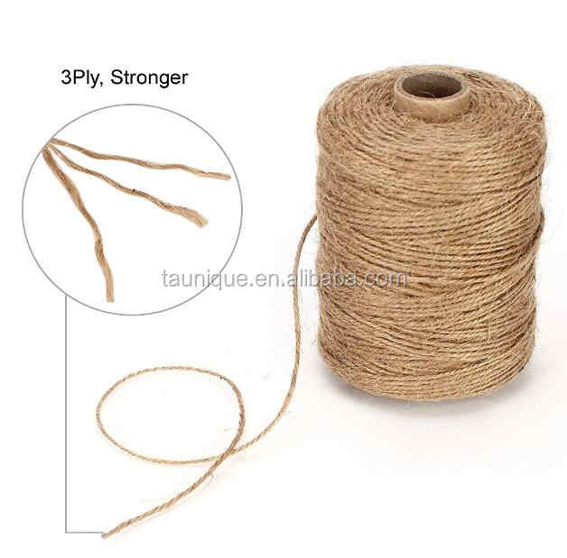 ARISKEY Natural Jute Twine - 3-Ply Craft String, 1640 Ft Roll For Gardening, Gift Wrapping & Heavy Duty Use - View #9