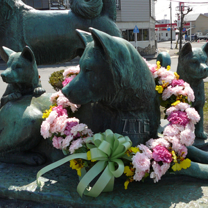 Decoración del jardín de bronce de metal de latón perro <span class=keywords><strong>akita</strong></span> estatua - Product Image 6