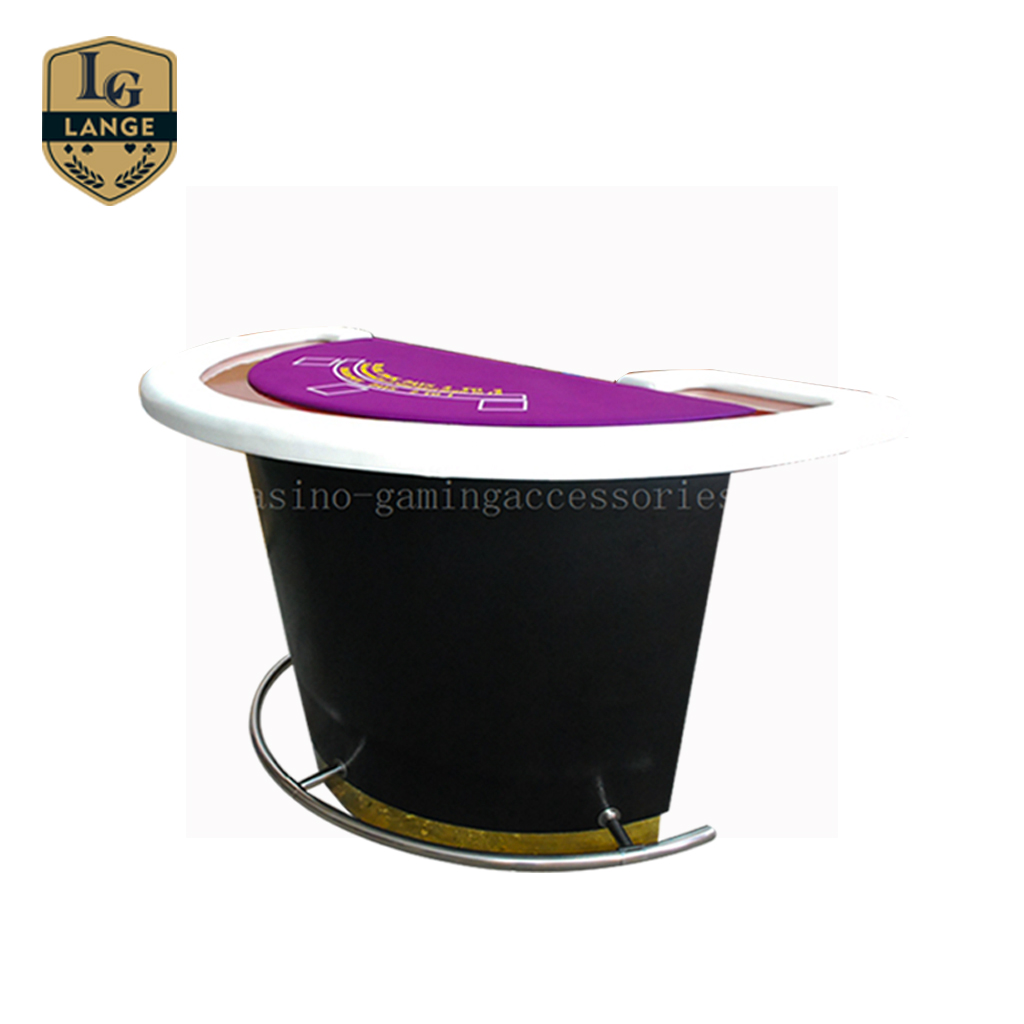 Недорогой полукруглый покерный стол из микрофибры в профессиональном стиле